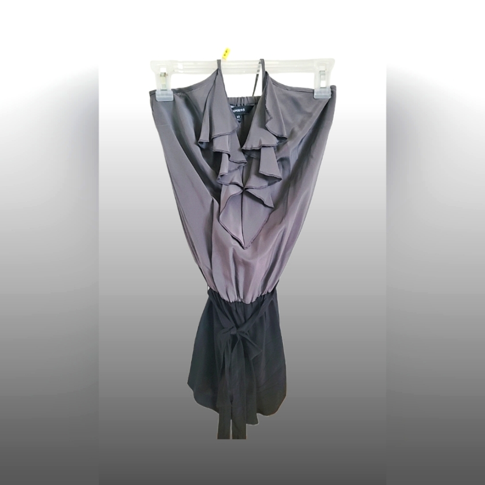Satin gray & black jumper